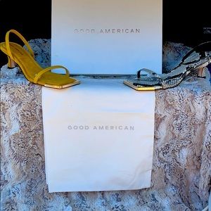 Good American Standout Square Toe Sandals